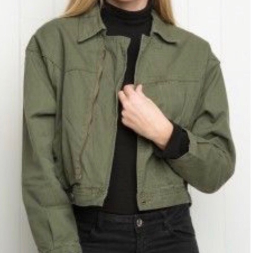 Brandy Melville Isabelle olive green jacket - Picture 4 of 5